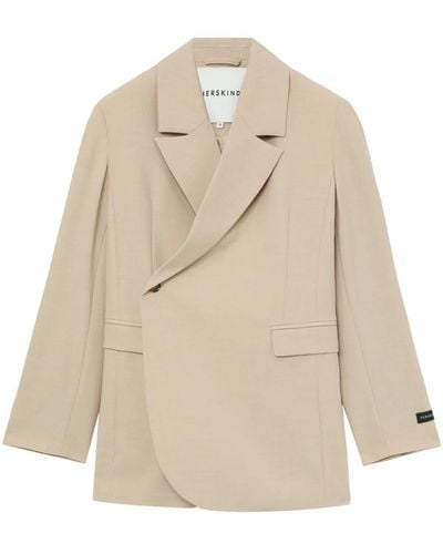 Herskind Double-breasted Blazer - Natural