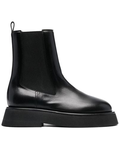 Wandler Rosa Leather Ankle Boots - Black