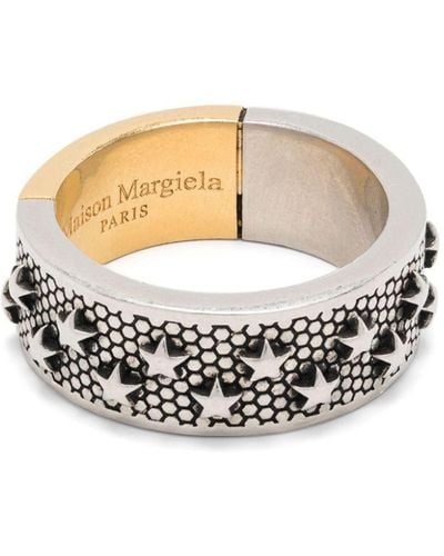 Maison Margiela Flacher Ring mit Prägung - Weiß
