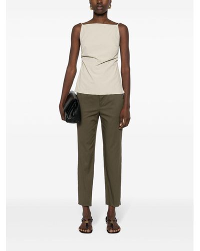 PT Torino Tapered-leg Tailored Trousers - Natural