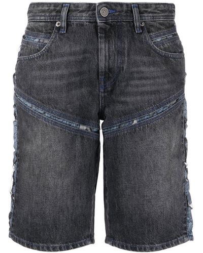 DIESEL Jeans-Shorts mit Logo-Patch - Grau