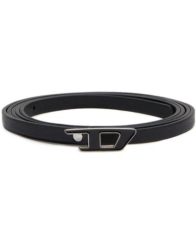 DIESEL B-dlogo 10 Leather Belt - Black