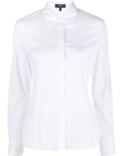 Theory Concealed Placket Shirt - White