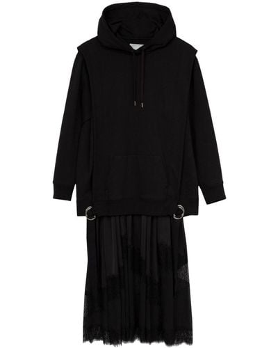 3.1 Phillip Lim Layered Lace-detail Cotton Dress - Black