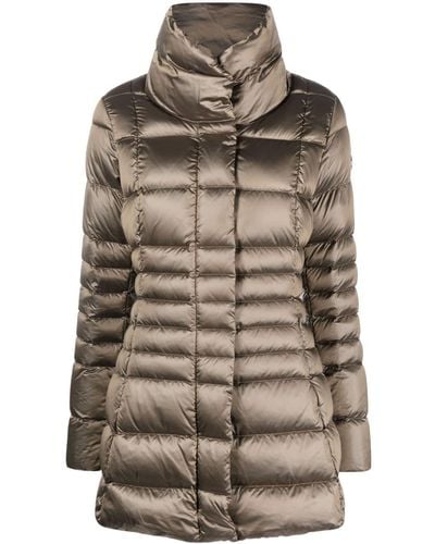 Colmar Logo-patch Quilted Coat - Brown