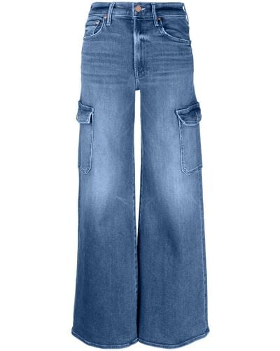 Mother The Undercover Cargo Sneak Wide-leg Jeans - Blue