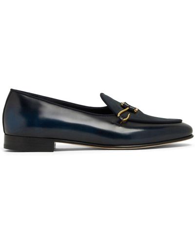 Edhen Milano Comporta Leather Loafers - Blue