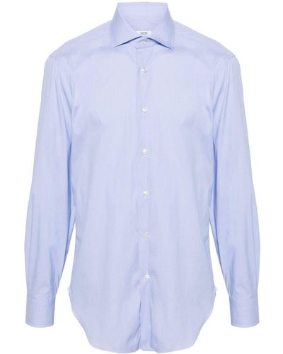 Barba Napoli Long-sleeve Cotton Blend Shirt - Blue