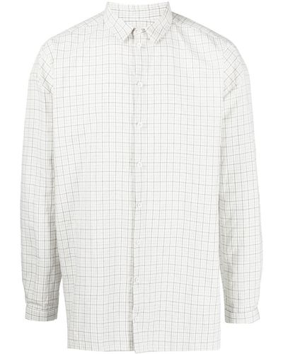 Toogood Chemise Draftsman à carreaux - Blanc