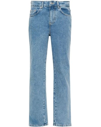 Moschino Jeans Mid Waist Straight Jeans - Blauw