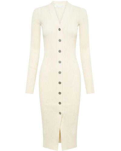 Dion Lee Gradient Ribbed Button-up Dress - Natural