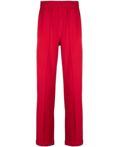 Styland X Notrainproof Cotton Straight-leg Pants - Red