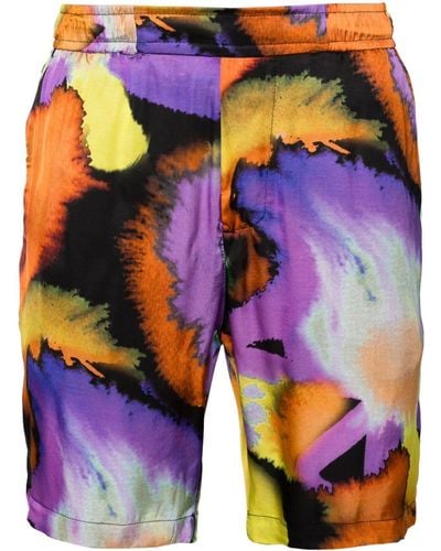 CoSTUME NATIONAL Abstract-print Shorts - Purple