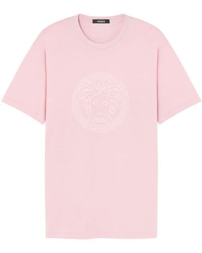 Versace T-Shirt mit Medusa-Print - Pink