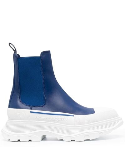 Alexander McQueen Tread Slick Ankle Boots - Blue