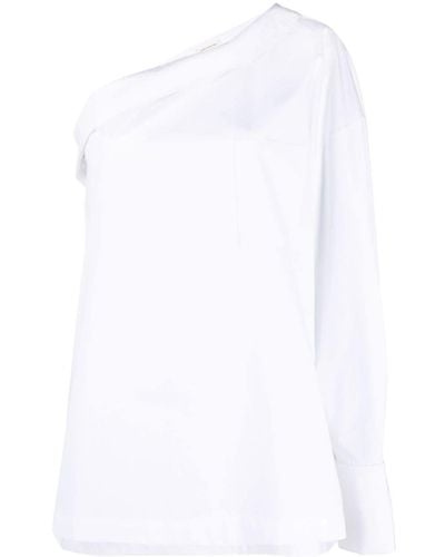 BITE STUDIOS Asymmetric One-sleeve Top - White