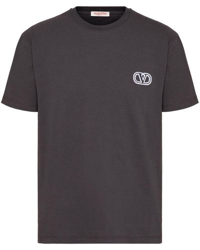 Valentino Garavani Vlogo Signature Cotton T-shirt - Black