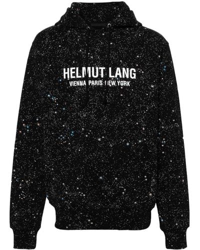 Helmut Lang Space Logo-print Hoodie - Black