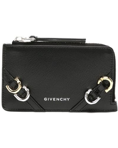 Givenchy Logo-stamp Leather Cardholder - Black