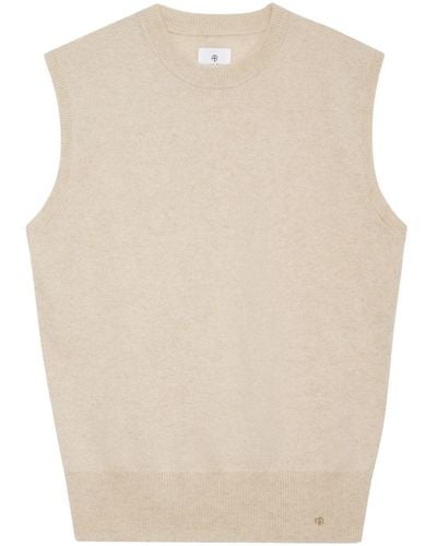 Anine Bing Ronan Knit Vest - Natural