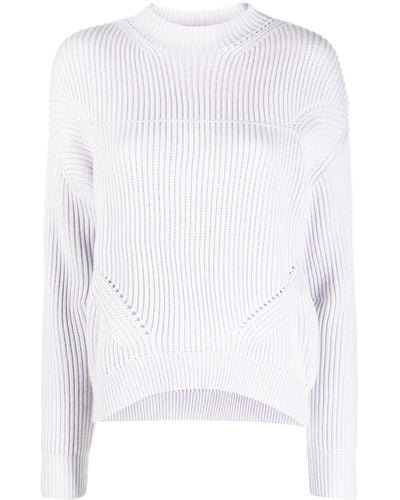 Patrizia Pepe High-neck Ribbed Sweater - White