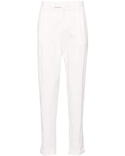 Briglia 1949 Pantalones chinos ajustados de talle medio - Blanco