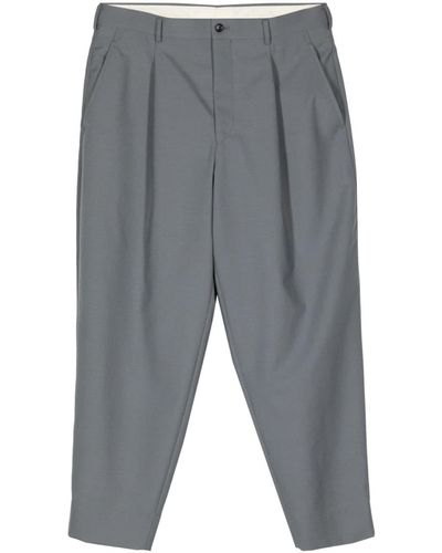 Comme des Garçons Pleated Wool Tailored Trousers - グレー