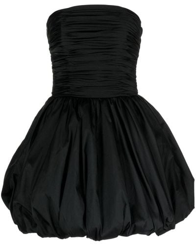 Amsale Dropped Waist Mini Dress - Black