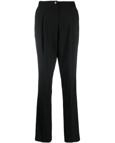 Rochas Pantalon Met Geplooid Detail - Zwart