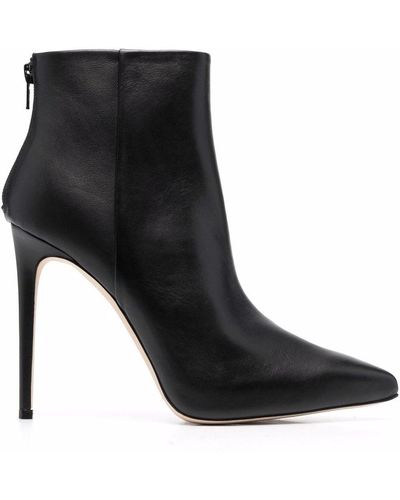 SCAROSSO X Brian Atwood Fabi Leather Ankle Boots - Black