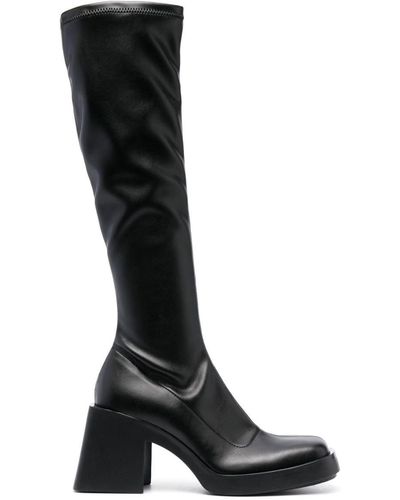 Justine Clenquet Chloe Square-toe 80mm Boots - Black