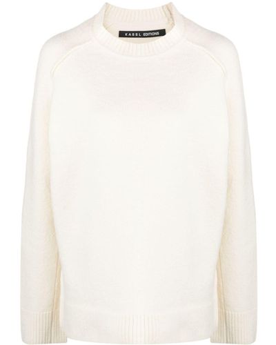 Kassl Pullover mit rundem Ausschnitt - Weiß