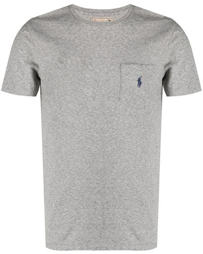 Polo Ralph Lauren T-shirt à poche poitrine plaquée - Gris