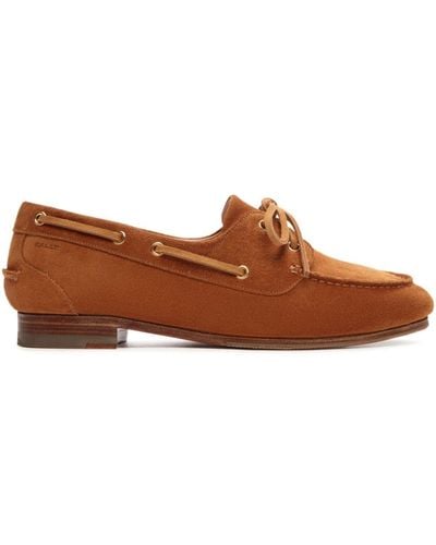 Bally Plume Leather Loafers - Brown