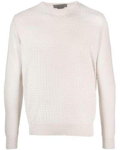 Corneliani Long-sleeved Cotton Sweatshirt - White