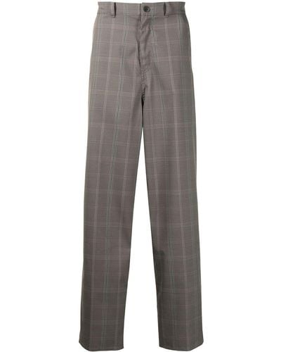 Undercover Plaid-check Tailored Trousers - Grey