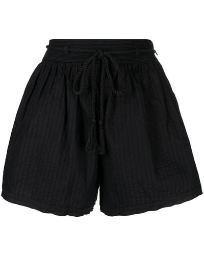 Ulla Johnson Rina High-waisted Cotton Shorts - Black