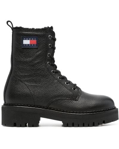 Tommy Hilfiger Urban Leather Boots - Black