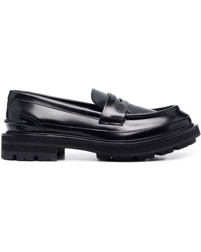 Alexander McQueen Penny-Loafer mit Profilsohle - Schwarz