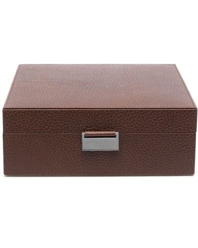 Aspinal of London Reporter 4 Watch Box - Brown
