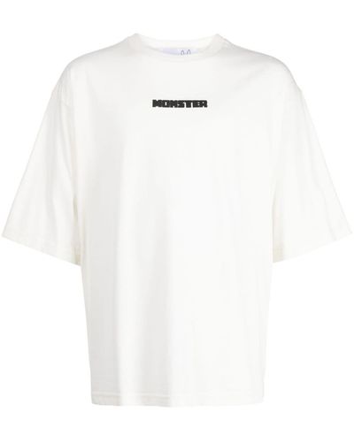 Natasha Zinko T-Shirt mit Monster-Print - Weiß