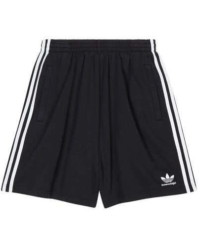 Balenciaga X Adidas Side-stripe Track Shorts - Black