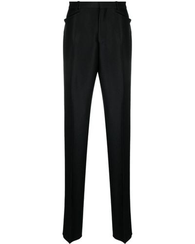 Tom Ford Pantalones ajustados de talle medio - Negro