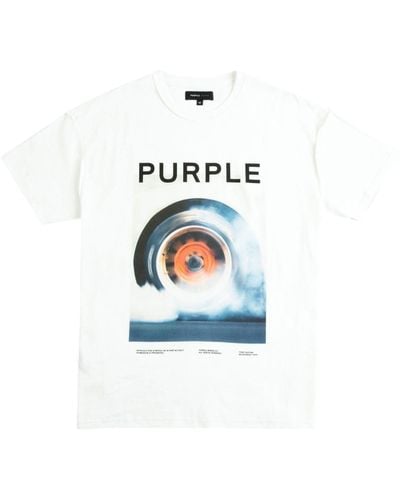 Purple Brand Camiseta con logo estampado - Blanco