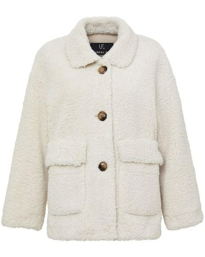 Unreal Fur Faux Shearling Coat - White