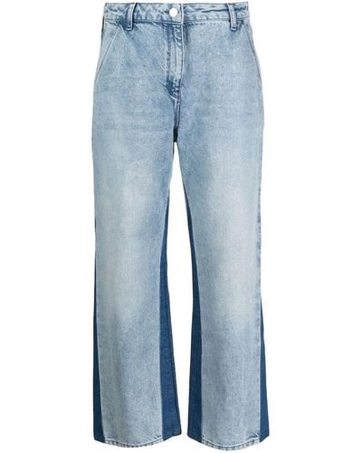 Karl Lagerfeld Mid-rise Cropped-leg Jeans - Blue