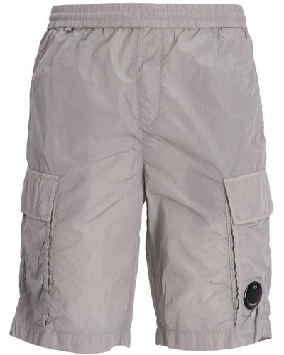 C.P. Company Chrome-r Lens-detail Cargo Shorts - Grey