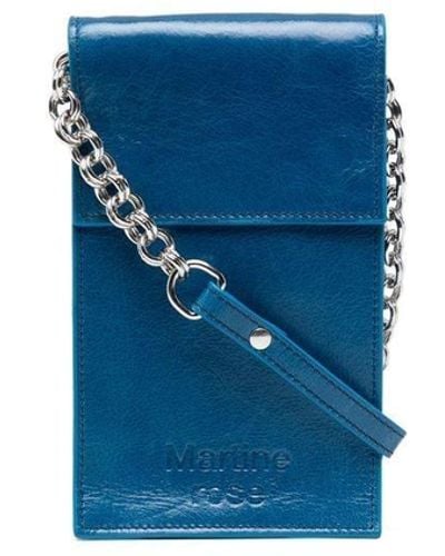 Martine Rose Debossed-logo Detail Belt Bag - Blue