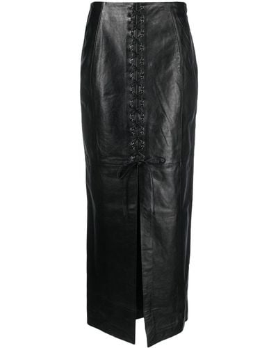 Gestuz Rodanigz Leather Maxi Skirt - Black