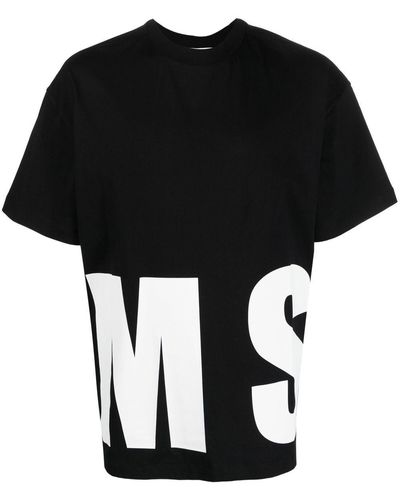 MSGM T-shirt Met Logoprint - Zwart